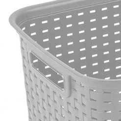 Tall Weave Plastic Laundry Hamper Storage Basket, Gray (12 Pack) by Sterilite -Cheap Sterilite Store gray sterilite laundry baskets 12 x 12736a06 1f 1000