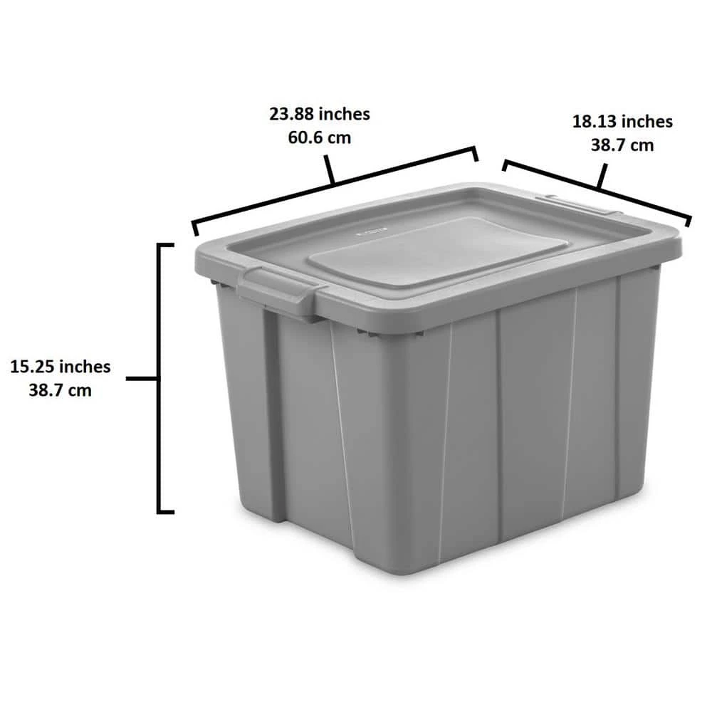 Tuff1 18 Gal. Plastic Storage Tote Container Bin with Lid (6-Pack) by Sterilite 4 Tuff1 18 Gal. Plastic Storage Tote Container Bin with Lid (6-Pack) by Sterilite - Image 2