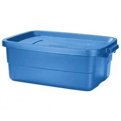 Roughneck 10-Gal. Storage Tote Container in Heritage Blue (6-Pack) by Rubbermaid 11 Roughneck 10-Gal. Storage Tote Container in Heritage Blue (6-Pack) by Rubbermaid -Cheap Sterilite Store heritage blue rubbermaid storage bins rmrt100018 6pack 44 1000
