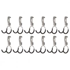 Universal Metallic FastTrack Hanging Garage Hook Organizers (12 Pack) by Rubbermaid