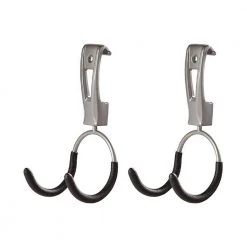 Universal Metallic FastTrack Hanging Garage Hook Organizers (2 Pack) by Rubbermaid
