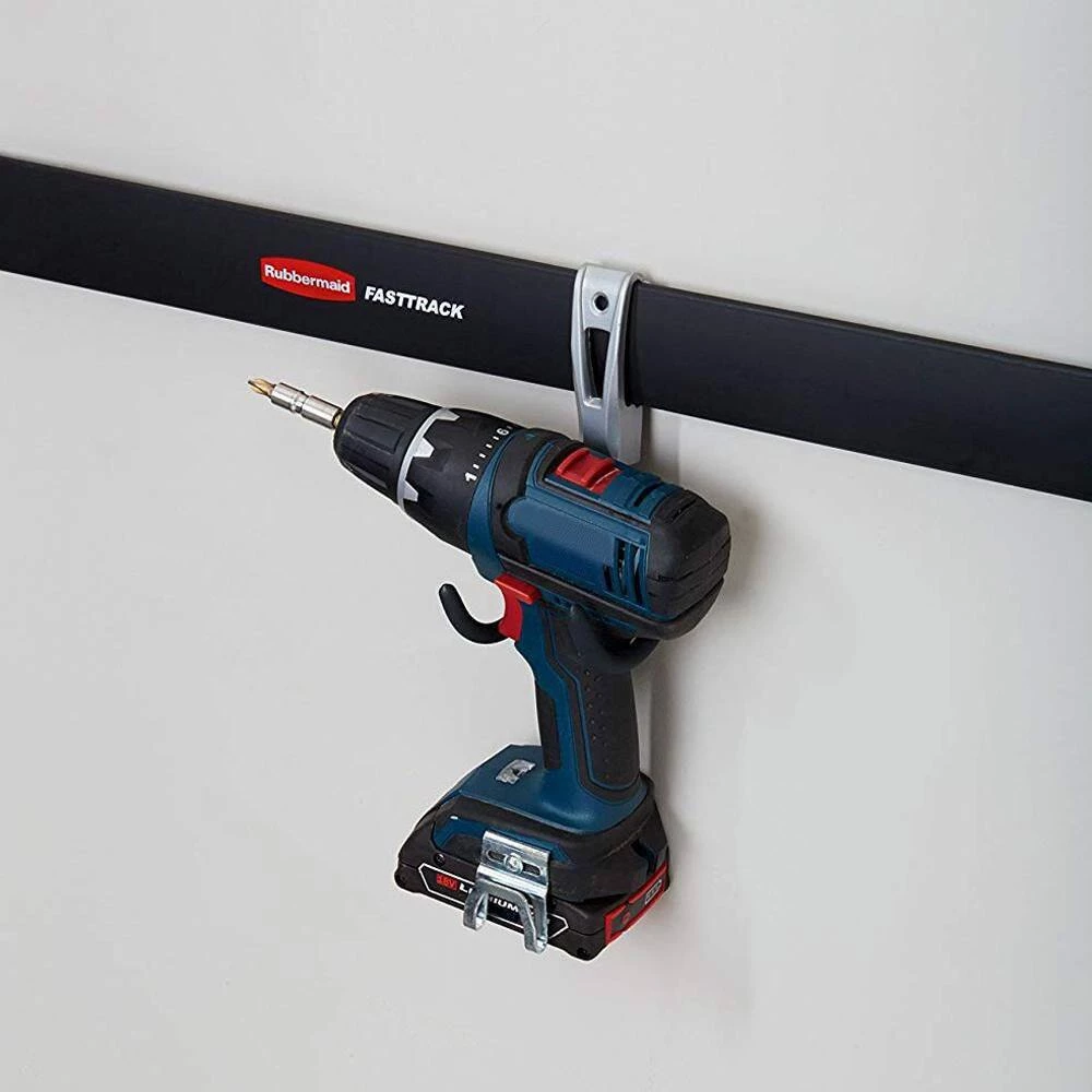 Universal Metallic FastTrack Hanging Garage Hook Organizers (4 Pack) by Rubbermaid 6 Universal Metallic FastTrack Hanging Garage Hook Organizers (4 Pack) by Rubbermaid - Image 4