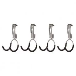 Universal Metallic FastTrack Hanging Garage Hook Organizers (4 Pack) by Rubbermaid