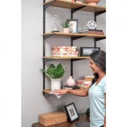 12"X36" ADJ SHELF - Golden OAK by Rubbermaid -Cheap Sterilite Store oak rubbermaid wall mounted shelves 2173355 c3 1000