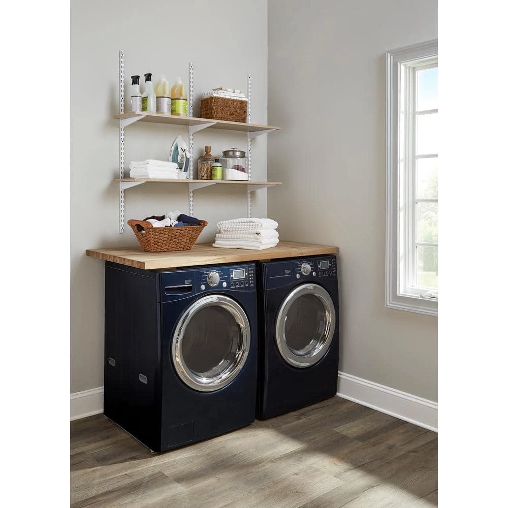 Organic Ash Laminated Wood Shelf 12 in. D x 48 in. L by Rubbermaid 7 Organic Ash Laminated Wood Shelf 12 in. D x 48 in. L by Rubbermaid - Image 5