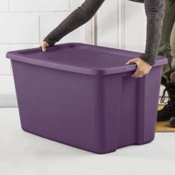 Classic Lidded Stackable 30 Gal Storage Tote Container, Purple, 6 Pack by Sterilite 13 Classic Lidded Stackable 30 Gal Storage Tote Container, Purple, 6 Pack by Sterilite -Cheap Sterilite Store purple sterilite storage bins 6 x 17368v06 31 1000