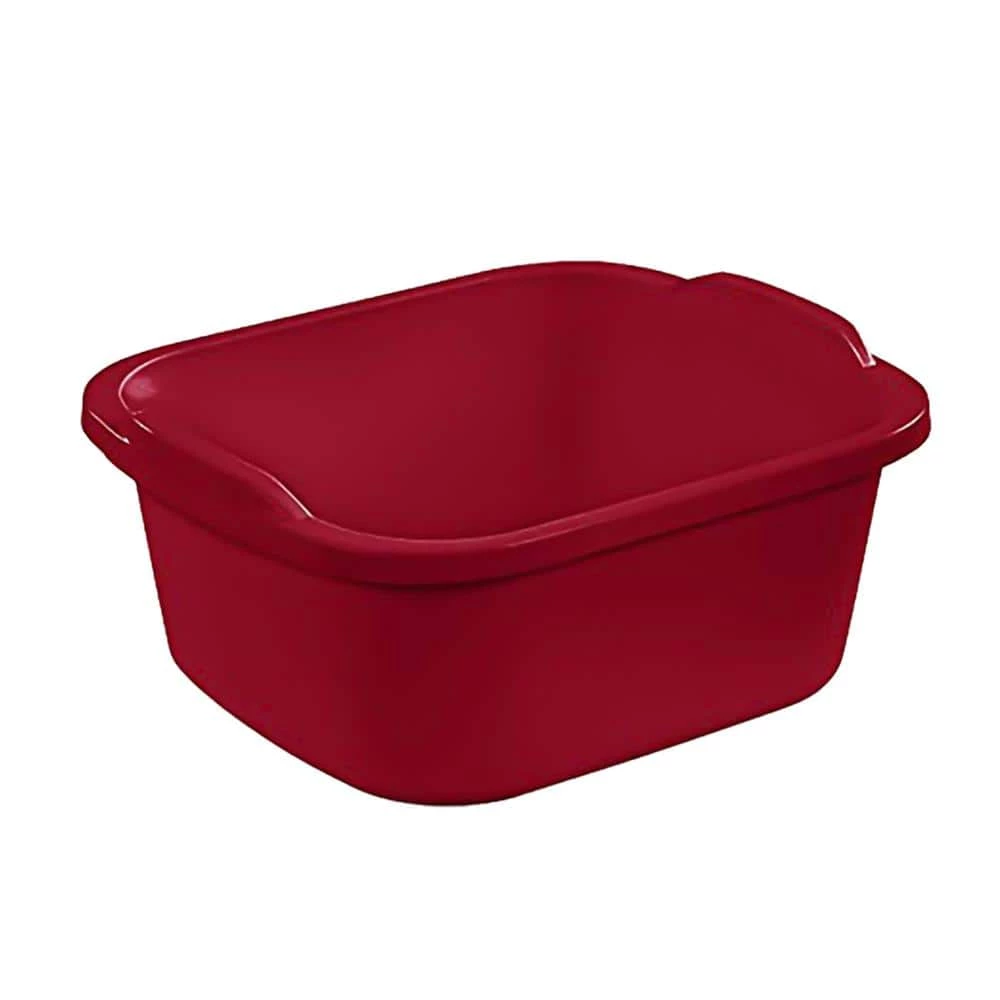 Large Multi Function Home 12 Qt Sink Dish Washing Pan, Red (16 Pack) by Sterilite 4 Large Multi Function Home 12 Qt Sink Dish Washing Pan, Red (16 Pack) by Sterilite - Image 2