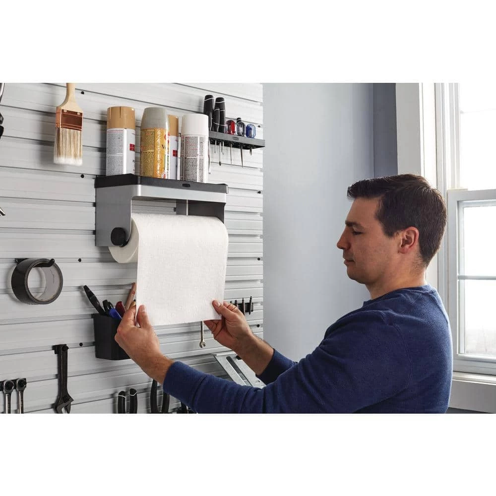 FastTrack Garage Wall Storage Slat Panel System Paper Towel Holder by Rubbermaid 5 FastTrack Garage Wall Storage Slat Panel System Paper Towel Holder by Rubbermaid - Image 3