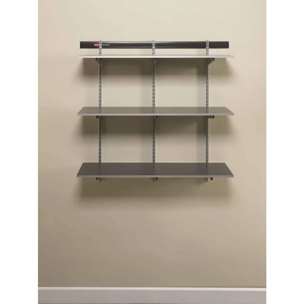FastTrack 16 in. x 48 in. Composite Garage Wall Shelving in Silver by Rubbermaid 8 FastTrack 16 in. x 48 in. Composite Garage Wall Shelving in Silver by Rubbermaid - Image 6