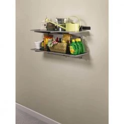 FastTrack 16 in. x 48 in. Composite Garage Wall Shelving in Silver by Rubbermaid 13 FastTrack 16 in. x 48 in. Composite Garage Wall Shelving in Silver by Rubbermaid -Cheap Sterilite Store silver rubbermaid garage wall shelving fg5e22ftcslrk a0 1000