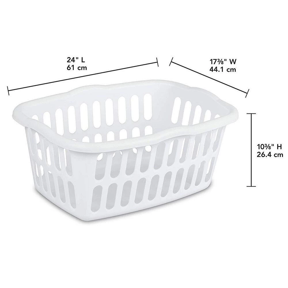 1.5 Bushel Rectangular Plastic Laundry Basket Bins, Assorted 12 Pack by Sterilite 7 1.5 Bushel Rectangular Plastic Laundry Basket Bins, Assorted 12 Pack by Sterilite - Image 5