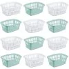 1.5 Bushel Rectangular Plastic Laundry Basket Bins, Assorted 12 Pack by Sterilite