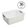 5 in. H x 10.75 in. W x 13.5 in. D White Plastic Cube Storage Bin 36-Pack by Sterilite 2 5 in. H x 10.75 in. W x 13.5 in. D White Plastic Cube Storage Bin 36-Pack by Sterilite -Cheap Sterilite Store white basket with titaniumserts sterilite cube storage bins 36 x 16248006 64 1000