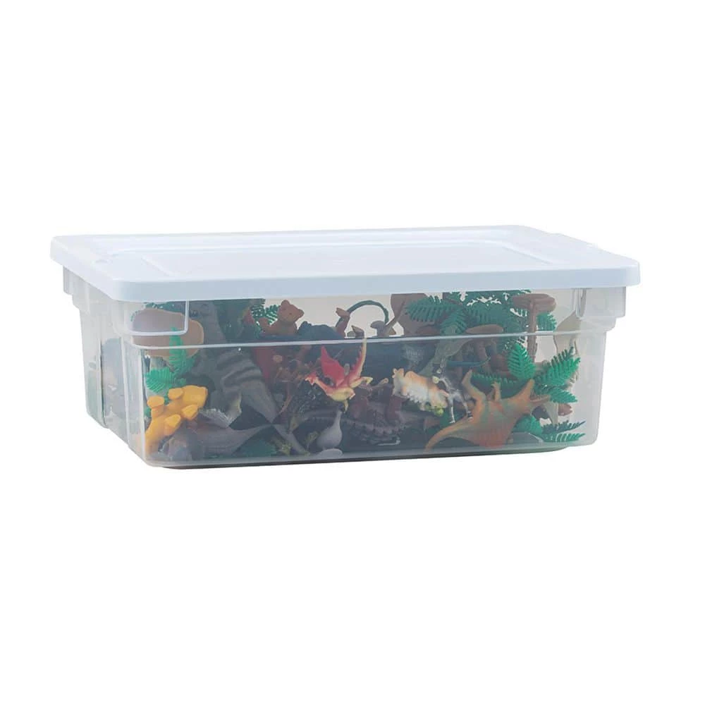 Classic Clear 12 qt. Stackable Heavy Duty Plastic Storage Bins by Rubbermaid 9 Classic Clear 12 qt. Stackable Heavy Duty Plastic Storage Bins by Rubbermaid - Image 7