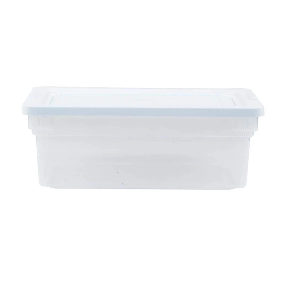 Classic Clear 12 qt. Stackable Heavy Duty Plastic Storage Bins by Rubbermaid 6 Classic Clear 12 qt. Stackable Heavy Duty Plastic Storage Bins by Rubbermaid - Image 4