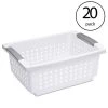 Medium Sized Stackable Storage & Organization Basket, White (20 Pack) by Sterilite 1 Medium Sized Stackable Storage & Organization Basket, White (20 Pack) by Sterilite -Cheap Sterilite Store white sterilite craft storage 20 x 16628010 64 1000
