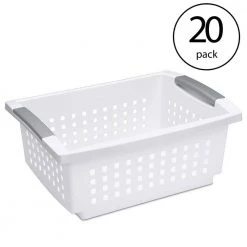 Medium Sized Stackable Storage & Organization Basket, White (20 Pack) by Sterilite