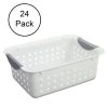 4 in. H x 8 in. W x 11.125 in. D White Plastic Cube Storage Bin 12-Pack by Sterilite