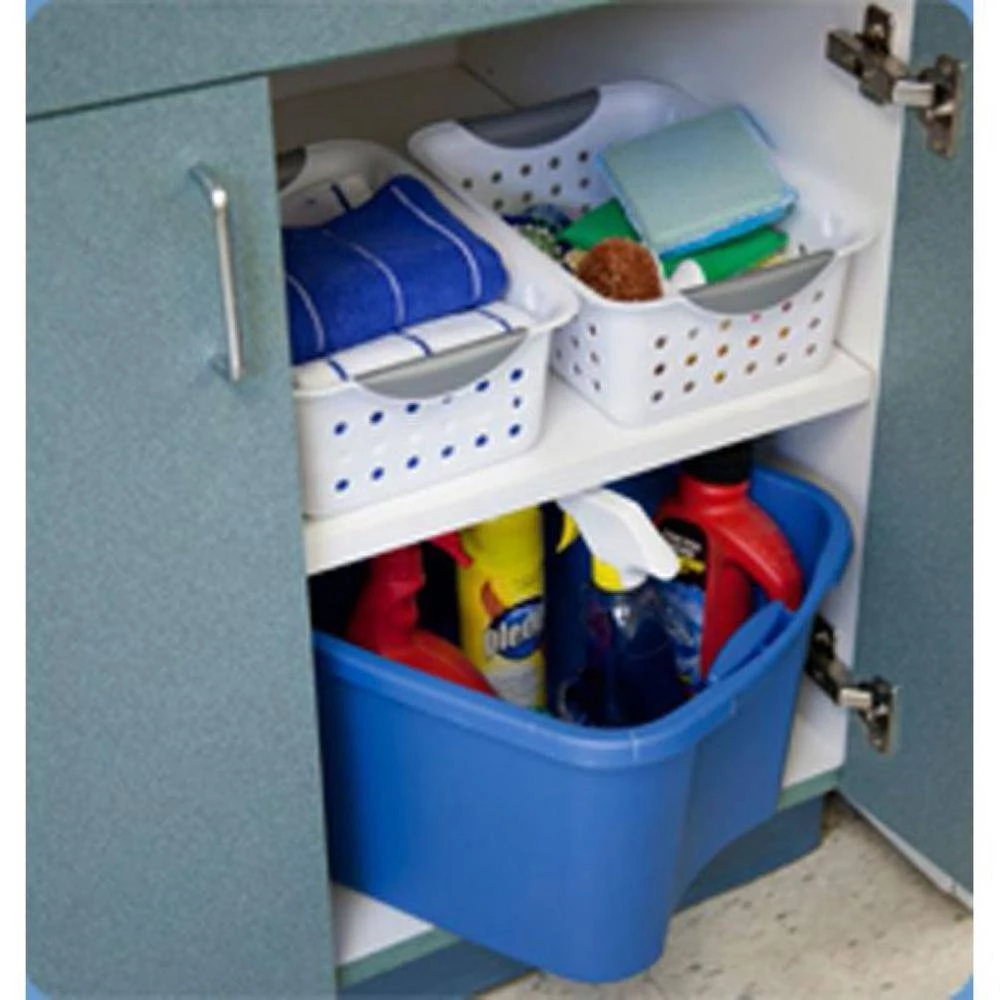 4 in. H x 8 in. W x 11.125 in. D White Plastic Cube Storage Bin 48-Pack by Sterilite 9 4 in. H x 8 in. W x 11.125 in. D White Plastic Cube Storage Bin 48-Pack by Sterilite - Image 7