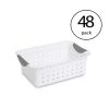 4 in. H x 8 in. W x 11.125 in. D White Plastic Cube Storage Bin 48-Pack by Sterilite -Cheap Sterilite Store white sterilite cube storage bins 48 x 16228012 64 1000