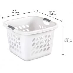 Ultra Square Laundry Basket with Titanium Inserts (12-Pack) by Sterilite 8 Ultra Square Laundry Basket with Titanium Inserts (12-Pack) by Sterilite -Cheap Sterilite Store white sterilite laundry baskets 12 x 12178006 c3 1000