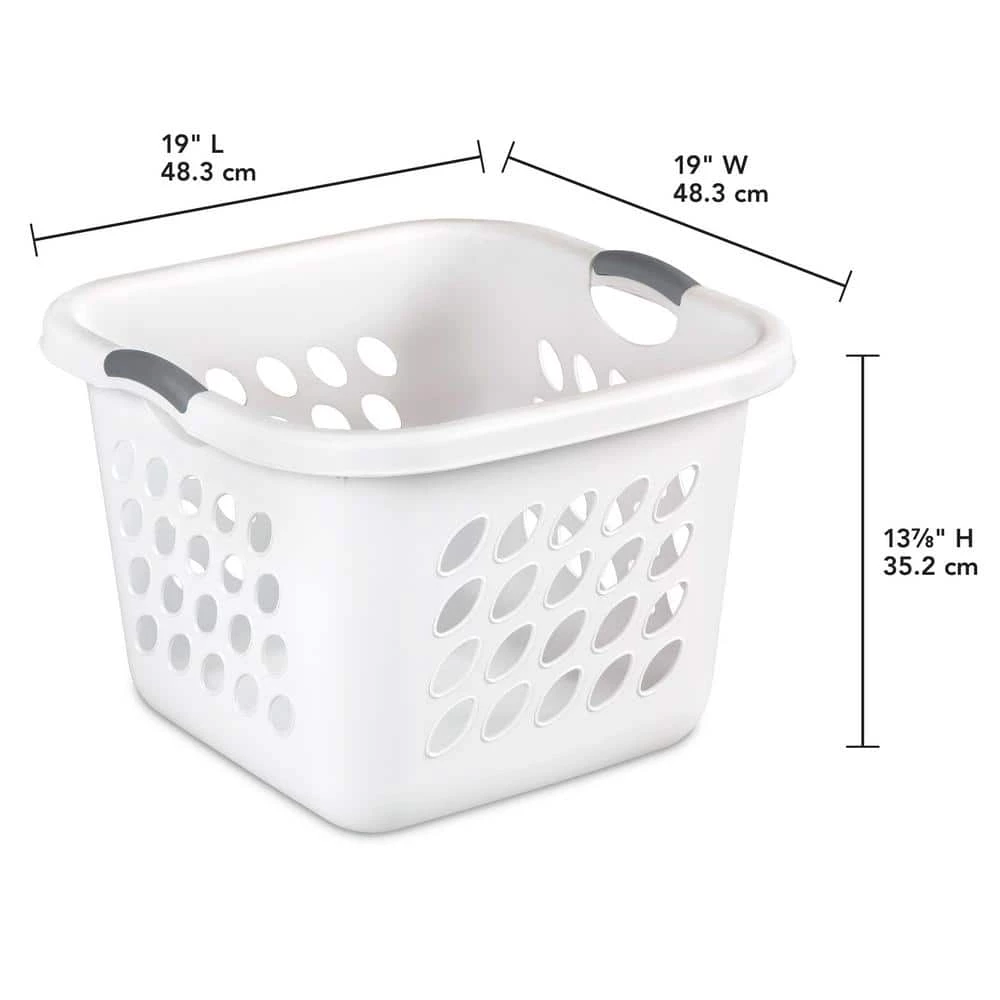 Ultra Square Laundry Basket with Titanium Inserts (12-Pack) by Sterilite 5 Ultra Square Laundry Basket with Titanium Inserts (12-Pack) by Sterilite - Image 3