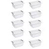 14.75 in. L x 10.75 in. W x 6.25 in. H White Plastic Medium Home Stackable Storage and Organizer Basket (10-Pack) by Sterilite -Cheap Sterilite Store white sterilite storage bins 10 x 16628010 64 1000