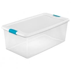 6 Qt. Clear Storage Box Container (12-Pack) and 106 Qt .Storage Box (4-Pack) by Sterilite -Cheap Sterilite Store white sterilite storage bins 12 x 14928012 4 x 14998004 4f 1000