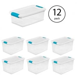6-Qt Latching Storage Box (12-Pack) and 64 Qt Latching Storage Box (6-Pack) by Sterilite 13 6-Qt Latching Storage Box (12-Pack) and 64 Qt Latching Storage Box (6-Pack) by Sterilite -Cheap Sterilite Store white sterilite storage bins 12 x 14928012 6 x 14978006 4f 1000
