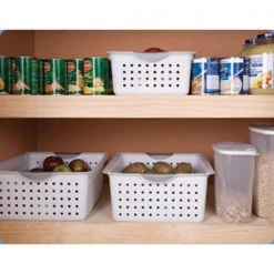 64 Qt. Large Ultra-Plastic Storage Bin Organizer Basket in White (12-Pack) by Sterilite -Cheap Sterilite Store white sterilite storage bins 12 x 16268006 4f 1000