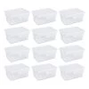 16 Qt. Clear Stacking Storage Container Tub (12 Pack) by Sterilite