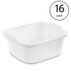 Durable Reinforced Plastic 12 Qt. Kitchen Dishpan White (16 Pack) by Sterilite 2 Durable Reinforced Plastic 12 Qt. Kitchen Dishpan White (16 Pack) by Sterilite -Cheap Sterilite Store white sterilite storage bins 16 x 06478008 64 1000