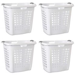 0.2 Gal. Plastic Ultra Easy Carry Dirty Clothes Laundry Basket Hamper (4-Pack) by Sterilite