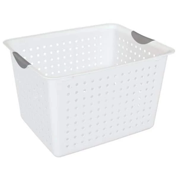 Deep Ultra Plastic Storage Bin Organizer Basket, White (54-Pack) by Sterilite 6 Deep Ultra Plastic Storage Bin Organizer Basket, White (54-Pack) by Sterilite - Image 4