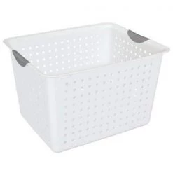 11 in. D x 4 in. H x 8 in. W White Plastic Cube Storage Bin by Sterilite -Cheap Sterilite Store white sterilite storage bins 6 x 16288006 c3 1000