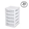7.25 in. x 11 in. x 8.5 in. Clearview Small 5-Drawer Desktop Storage Unit, White (20-Pack) by Sterilite 2 7.25 in. x 11 in. x 8.5 in. Clearview Small 5-Drawer Desktop Storage Unit, White (20-Pack) by Sterilite -Cheap Sterilite Store white sterilite storage drawers 175863 64 1000
