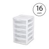 7.25 in. x 11 in. Clearview Small 5-Drawer Desktop Storage Unit, White (16-Pack) by Sterilite -Cheap Sterilite Store white sterilite storage drawers 175870 64 1000